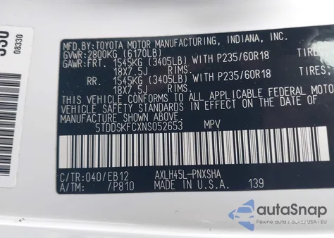 2022 Toyota Sienna Xse z USA, uszkodzony, nr VIN 5TDDSKFCXNS052653